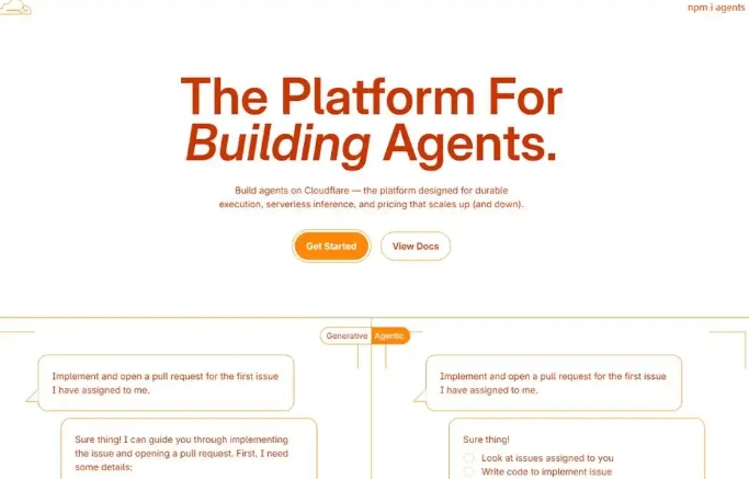 Cloudflare Agents – Cloudflare 推出的全栈 AI Agent 开发工具，开发者首选的AI代理开发平台