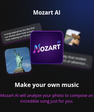 Mozart AI – AI音乐创作应用，上传照片生成个性化歌曲