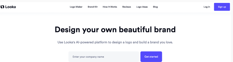 Looka-人工智能在线Logo设计与生成工具。